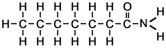 Structure of heptanamide