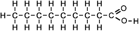 Structure of nonanoic acid