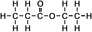 ساختار مولکولی از اتیل propanoate به
