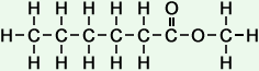 ساختار مولکولی متیل hexanoate،