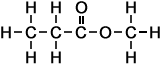 ساختار مولکولی متیل propanoate،